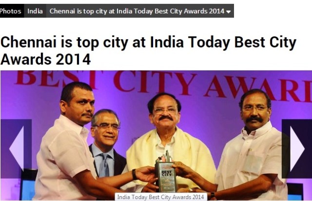 chennai award-tropy presented