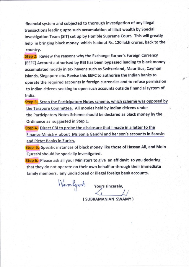 swamy letter to modiji-B