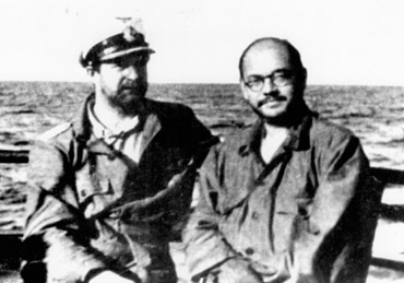 bose with german submarine captain Mausenberg
