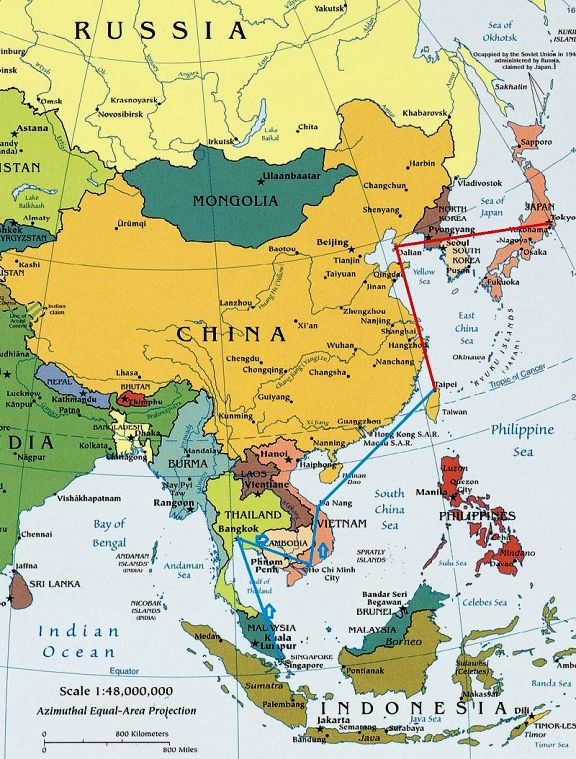 Flight_paths_of_Subhas_Chandra_Bose_on_16,_17,_and_18_August_1945