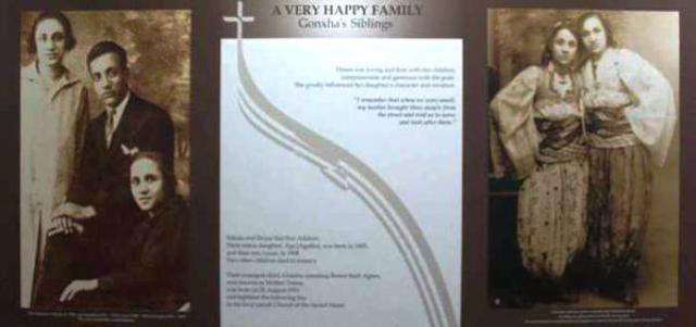 mother theresa with her brother and sister