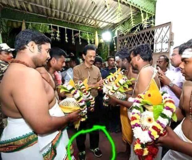 stalin in temple