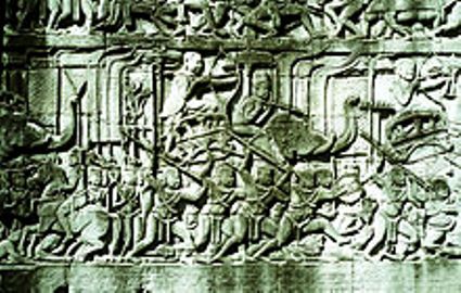 archers mounted on elephants