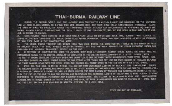 notice board- state railway of thailand